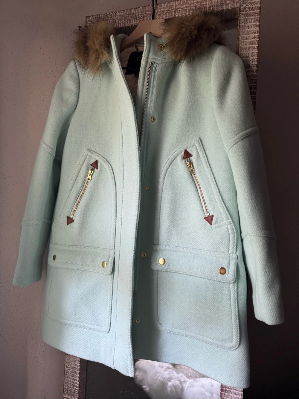 J. Crew Women’s Chateau Parka in Icy Mint